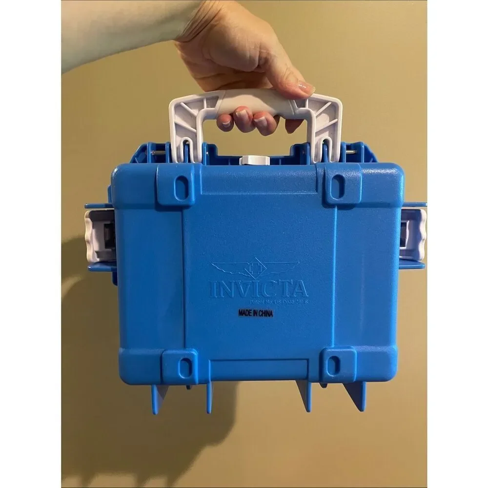 Invicta Blue and White DC Logo Hard Case (watch not included)